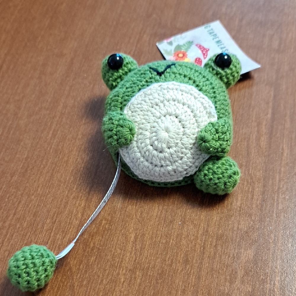 Green Frog Crochet Measuring Tape